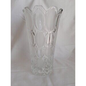 Hermanova Hut Glass Ovoid Paneled Frosted Vase No.20379